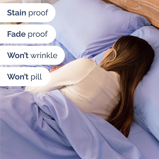 Twin 4 Piece Sheet Set - Comfy Breathable & Cooling - Ultra Soft Hotel Luxury Bedding Set w/ 8-16 Inch Deep Pockets - 1 Flat & 1 Fitted Sheet & 2 Pillowcases - Wrinkle Free and Easy Care - Lavender