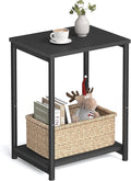 VASAGLE Side Table, Small End Table, Nightstand for Living Room, Bedroom, Office, Bathroom, Black ULET271B16
