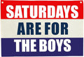 Boys Nursery Rectangular Canvas Banner-Flag Wall Sign for Baby Boys Kids Toddler,Playroom Bedroom Dorm Reading Room Wall Decor-Baby Shower Birthday Christmas Gift-Saturday are for Boy