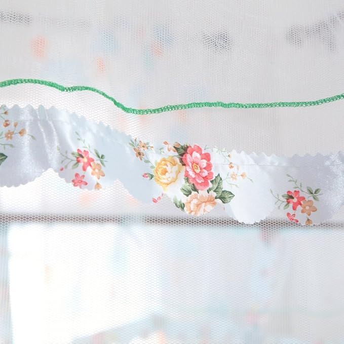 Canopy Bed Curtains Twin - 4 Corner Canopy for Beds, Bed Canopy for Girls Adult, Bedroom Decor (Twin Size, Light Blue)