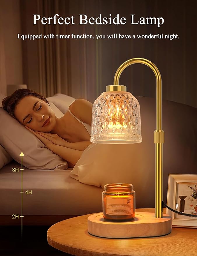 Candle Warmer Lamp with Timer Dimmable, Adjustable Lamp Candle Warmer, Birthday Gifts for Women Mom, Wax Warmer Lamp for Scented Jar, House Warming Gifts New Home Decor