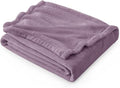 Bedsure GentleSoft Fleece Throw XL Blanket Fog Purple - 300GSM Soft Lightweight Plush Cozy Blankets for Bed, Sofa, Couch, Travel, Camping, 50x70 inches