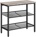 HOOBRO Side Table, 3-Tier Narrow End Table, Nightstand with 2 Flat or Slant Adjustable Shelves for Small Spaces, Hallway, Living Room, Bedroom, Sturdy, Easy Assembly, Greige and Black BG23BZ01G1