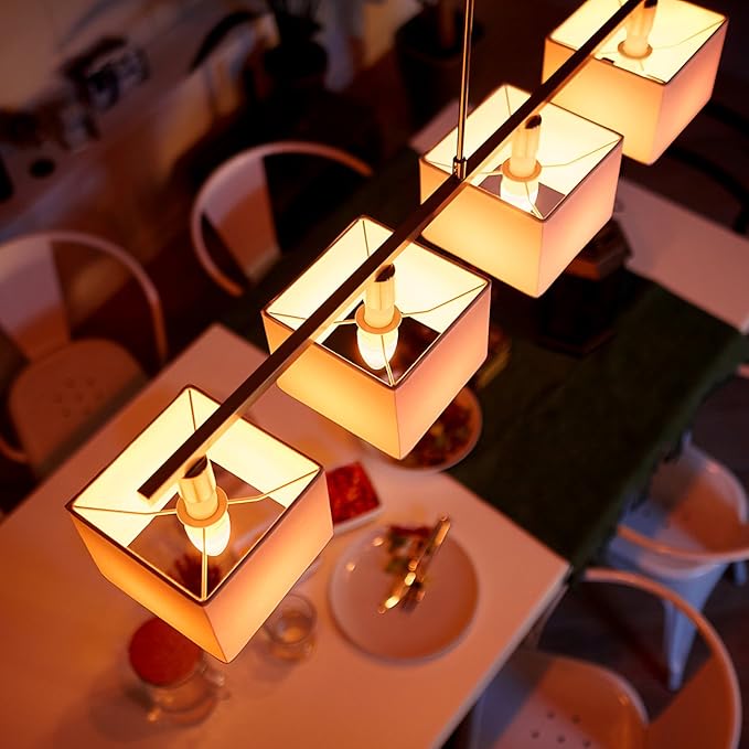 hansang Candelabra LED Bulbs,60 Watt Equivalent,600LM Warm White 2700K,Type B Light Bulb,E12 Small Base,Decorative Chandelier Bulb,Ceiling Fan Bulbs,Non-Dimmable,Pack of 6