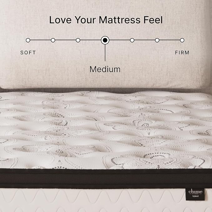 Ashley Chime Full Mattress Hybrid 12 Inch Firm Memory Foam for Pressure Relief, Mattress In a Box with Cooling Gel, Fiberglass Free