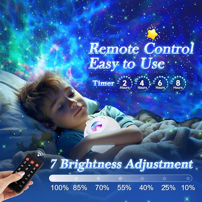 Star Projector Galaxy Light, 15 Colors+15 White Noises Galaxy Projector for Bedroom Adults Ceiling Projector Kids, Bluetooth Star Projector for Kids Galaxy Lamp, Stars Projector for Ceiling Projector