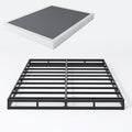 Box Spring Full 5 Inch Low Profile Heavy Duty Metal Mattress Foundation with Easy Clean Fabric Bed Cover, Non-Slip, No Noise, Easy Assembly