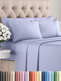 Queen 6 Piece Sheet Set - Comfy Breathable & Cooling - Ultra-Soft Hotel Luxury Bedding Set with 8-16 Inch Deep Pockets - 1 Flat & 1 Fitted Sheet & 4 Pillowcases - Wrinkle Free & Easy Care - Lavender