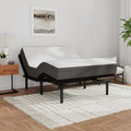 Blissful Nights e3 Queen Adjustable Bed Base Frame with 10" Medium Firm Gel Infused Memory Foam Mattress