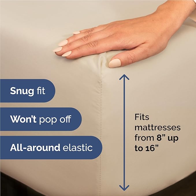 Full 6 Piece Sheet Set - Comfy Breathable & Cooling - Ultra Soft Hotel Luxury Bedding Set with 8-16 Inch Deep Pockets - 1 Flat & 1 Fitted Sheet & 4 Pillowcases - Cozy, Wrinkle Free & Easy Care - Wheat