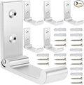 6Pcs Folding Coat Hooks, Matte Black Wall Hooks for Hanging Coats Bathroom Towel Hooks Hardware Heavy Duty Aluminum Alloy Robe Hooks Wall Mounted DIY Coat Rack Hooks No Rust Indoor, Outdoor