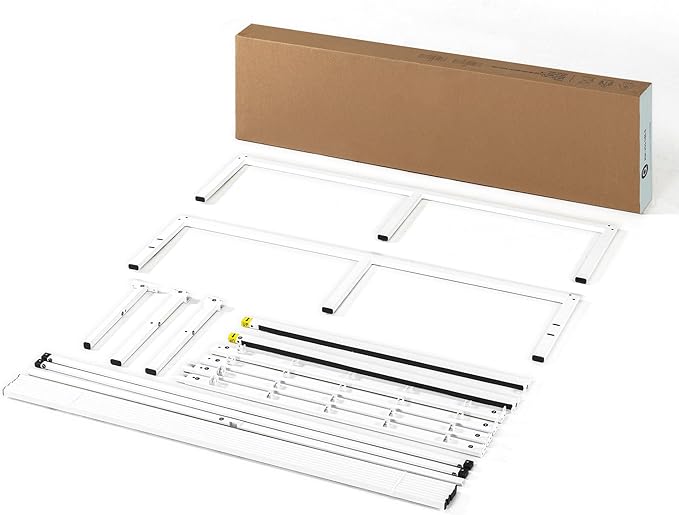 Best Price Mattress 16 Inch Metal Platform Bed Frame, Heavy Duty Steel Slats, White, Full