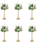 Sziqiqi 21in Gold Candelabra Tall Taper Candlestick for Candle Floral Metal Candle Holders Table Centerpiece for Wedding Party Event Room