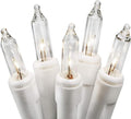 612 Vermont Clear 20 Count Christmas String Lights on White Wire Cord, UL Approved for Indoor Use Only, Total Length 4.9 Foot, Lighted Length 3.4 Foot