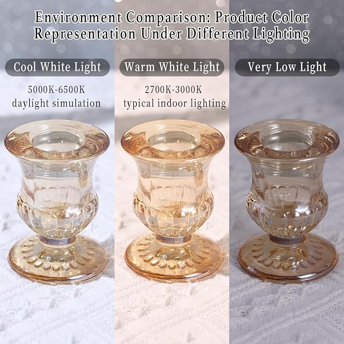 Letine Gold Candlestick Holders Set of 12-2.5" H Taper Candle Holders Bulk -Gold Glass Candle Holder for Thanksgiving, Christmas, Rustic Wedding Centerpieces, Party Decor
