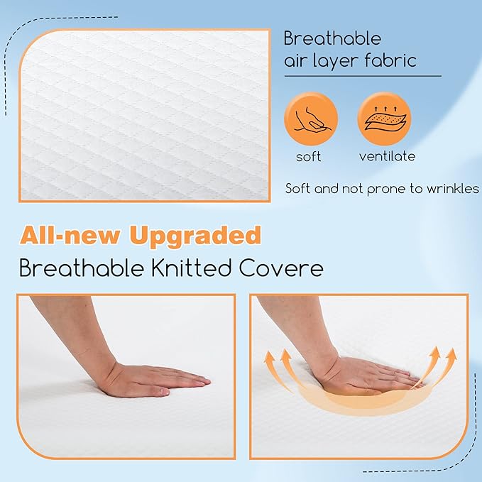 BestMassage | 5 Inch King Mattress | Gel Memory Foam | Medium Firm Feel | White | Bed in a Box, CertiPUR-US Certified | Pressure Relief, Cooling Ventilated Foam | Breathable Knit Cover