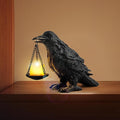 Gothic Home Decor Fake Crow Light Holder Halloween Decorations Indoor Raven Lamp Tealight Candle Holder Resin Statue Black