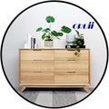 Black Circle Mirror, 20 inch Round Mirror, Black Bathroom Mirror Circular, Round Wall Mirrors for Living Room, Bedroom, Bathroom, Washroom, Rustic, Vanity.