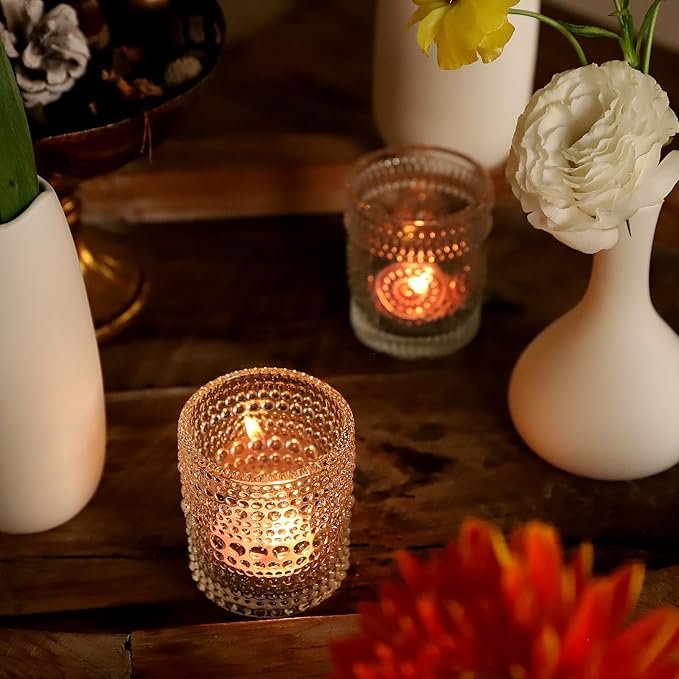 70pcs Assorted Votive Candle Holders - Clear Glass Tea Lights Candle Holder in Bulk, Tealight Candle Holder for Table Centerpiece Wedding Decor Home Decoration