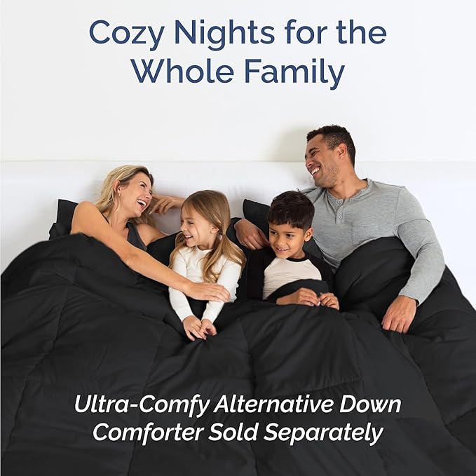 Twin 4 Piece Sheet Set - Comfy Breathable & Cooling - Ultra Soft Hotel Luxury Bedding Set with 8-16 Inch Deep Pockets - 1 Flat & 1 Fitted Sheet & 2 Pillowcases - Cozy, Wrinkle Free & Easy Care - Black