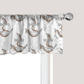Ambesonne Vintage Nautical Tattoo Window Valance Pack of 2, Repetitive Anchor and Motif Maritime Pattern, Rod Pocket Curtain Valances for Kitchen Bedroom, 54" X 12", Pale Cinnamon Pale Grey