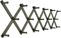 SKOLOO Hat Rack for Wall with 17 Hooks, Solid Wooden, Modern, Expandable Coat Rack Wall Mount for Coats, Hats, Bags, Baseball Caps, Dark Walnut Color