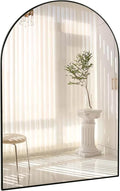 Black Arch Bathroom Wall Mirror,20 x 30 Inch Arched Vanity Modern Tempered Glass Mirror for Bedroom,Living Room,Entryway