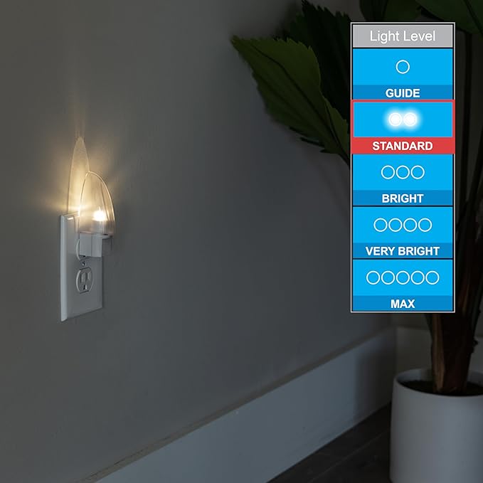 Lights by Night LED Night Light, Plug-in, Dusk to Dawn Sensor, Warm White, UL-Certified, Energy Efficient, Ideal Nightlight for Bedroom, Bathroom, Nursery, Hallway, Kitchen, 11375