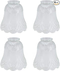 Aspen Creative 23059-4 Transitional Clear & Sandblasted Ceiling Fan Glass Shade.2-1/8"Fitter.Size:4-7/8"D x 5"H.4Pcs/Pack