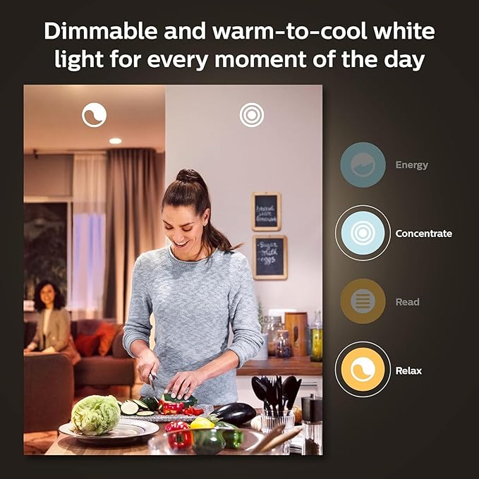 Philips Hue 40W B39 Candle-Shaped LED Bulb - White Ambiance- 1 Pack - 450LM - E12 - Indoor - Control with Hue App - Works with Alexa and Google Assistant