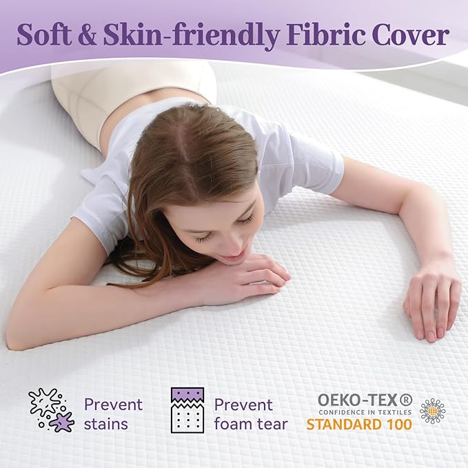 SINWEEK 2 Inch Gel Memory Foam Mattress Topper King Size, Ventilated High Density Pad for Back Pain, Bed Topper with Removable Soft Cover, CertiPUR-US Certified
