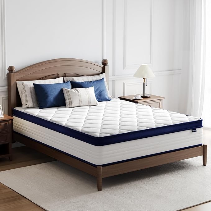 Avenco King Mattress, 14 inch King Size Mattress with Smarts™ Coil Individual Pocket Spring for Silent Sleep and Strong Edge Support, CertiPUR-US Certified, Mattresses in a Box