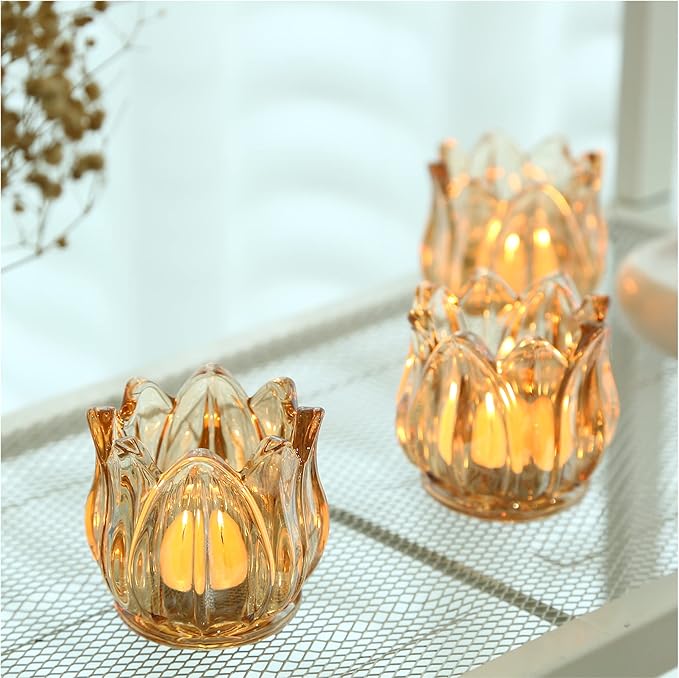 GOLDEAL 24Pcs Gold Votive Candle Holders, Thick Glass Tea Light Candle Holder Bulk, Tealight Candle Jars for Wedding Table Decor, Party Supplies, Bridal Shower Decorations, Centerpieces for Tables