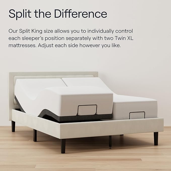 Full Premier Adjustable Base with Massage, Wireless Remote, USB Port-Ergonomic Head and Foot Incline