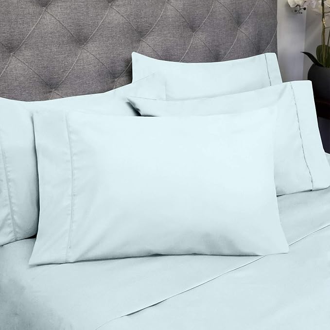 Twin Size Bed Sheets - 4 Piece 1500 Supreme Collection Fine Brushed Microfiber Deep Pocket Twin Sheet Set Bedding - 1 EXTRA PILLOW CASES, GREAT VALUE, Twin, Aqua