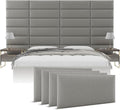 Vänt Upholstered Wall Panels - Queen/Full Size Wall Mounted Headboards - Zigrino Mineral - Set of 4 Panels (Each Individual Panel 30"x11.5")