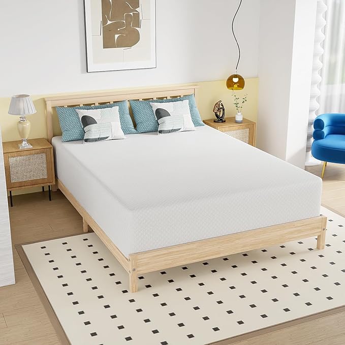 BestMassage | 14 Inch Queen Mattress | Gel Memory Foam | Medium Firm Feel | White | Bed in a Box, CertiPUR-US Certified | Pressure Relief, Cooling Ventilated Foam | Breathable Knit Cover