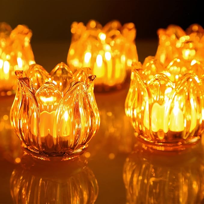 GOLDEAL 24Pcs Gold Votive Candle Holders, Thick Glass Tea Light Candle Holder Bulk, Tealight Candle Jars for Wedding Table Decor, Party Supplies, Bridal Shower Decorations, Centerpieces for Tables