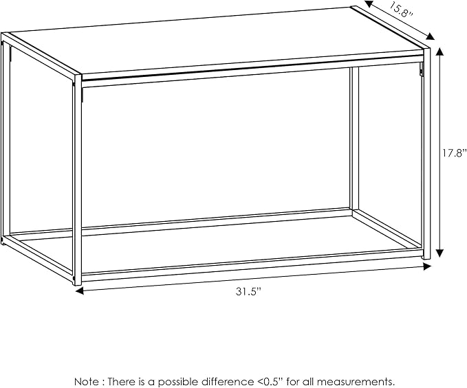 Furinno Camus Modern Living Room Coffee Table with 2 End Tables Set, Americano