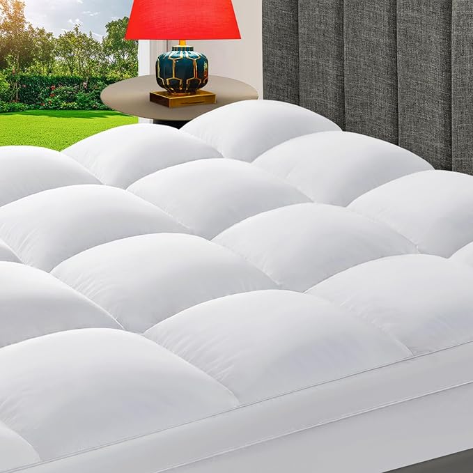 CHOKIT King Mattress Topper, Extra Thick Pillow Top Mattress Pad for Back Pain Relief, Cooling Bed Topper Mattress Cover with 8-21 Inch Deep Pocket