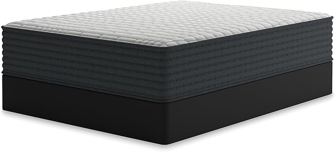 Signature Design by Ashley Hybrid 1300 13 Inch Plush Gel Memory Foam Mattress with Edge Support for Pressure Relief, King, Fiberglass Free, Mattress in A Box