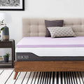 LUCID 2 Inch Lavender Infused Memory Foam Mattress Topper, Queen Size – Ventilated Design – Pressure Relieving Bed Topper - Mattress Pad – CertiPur Certified