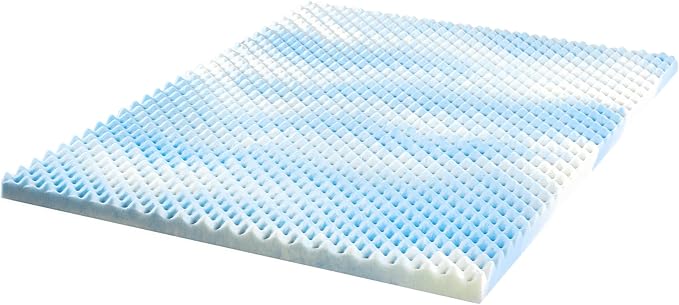 ZINUS 2 Inch Swirl Gel Cooling Memory Foam Mattress Topper, Smaller, More Convenient WonderBox Packaging, Cooling, Airflow Design, CertiPUR-US Certified, Twin