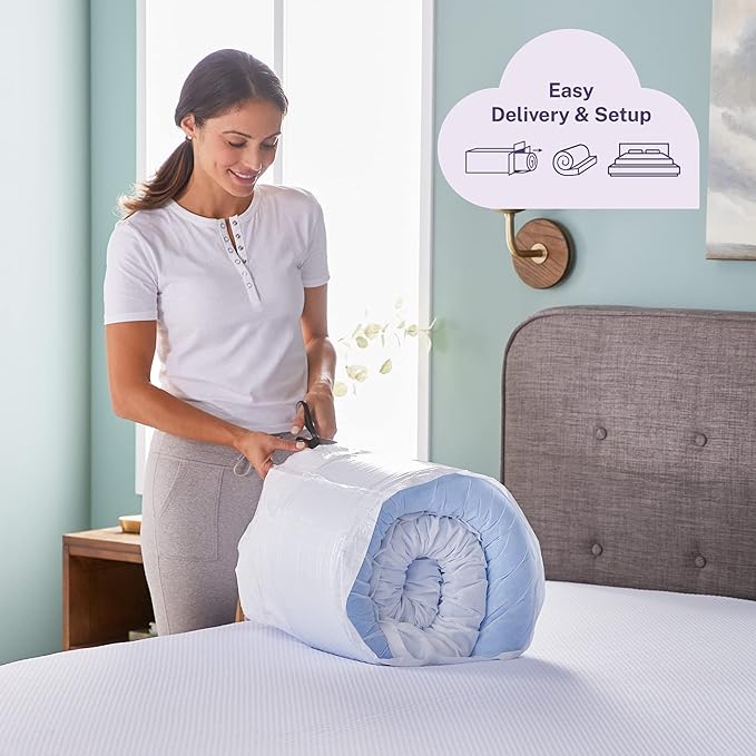 Sleep Innovations Dual Layer 4 Inch Memory Foam Mattress Topper, California King Size, Ultra Soft Support, 3 Inch Cooling Gel Memory Foam Plus 1 Inch Fluffy Pillow Top Cover