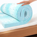 EGO Topper 4 Inch Full Memory Foam Mattress Topper, Gel Foam Mattress Topper for Pressure Relief, Ventilated Design Bed Topper in a Box, CertiPUR-US Certified, 54"×75", Medium