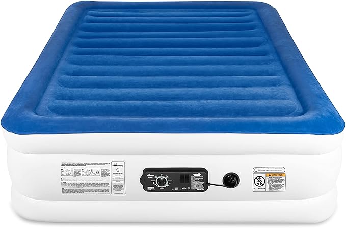 SoundAsleep Products CloudNine Series Air Mattress Includes Dual Smart Pump Technology - Full Size