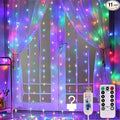 Curtain Lights, String Lights Bedroom, 300 LED 9.8x9.8Ft Twinkle String Light Decorations for Window Wedding Bedroom Wall Party Backdrop, Cute Home Indoor Outdoor Decor String Light Remote Control