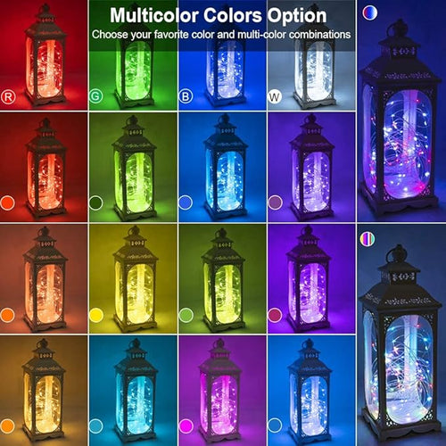 24 Multi Color Changing Fairy Lights USB Powered with Remote Control, 33ft 100 RGB LED Bright Silver Wire Starry String Lights for Christmas Tree, Wedding Party, Indoor, Garden, Bedroom Holiday Décor