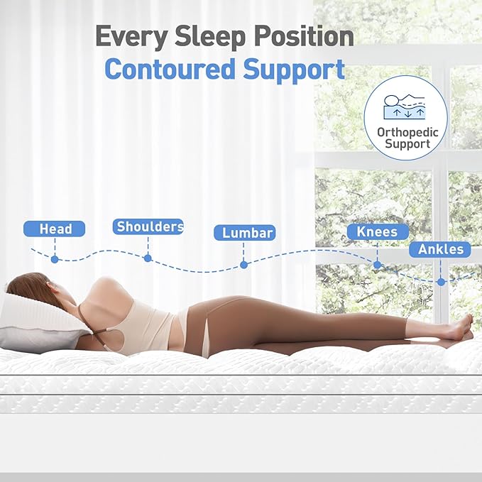 Dual Layer 3 Inch Memory Foam Mattress Topper Twin XL Size, 2 Inch Cooling Gel Memory Foam Plus 1 Inch Pillow Top Mattress Pad Cover, with 8-21 Inch Deep Pocket