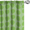 Ambesonne Lime Green Window Curtains, Simplistic Formless Geometric Shapes in Different Shades Theme, Lightweight Decor 2-Panel Set with Rod Pocket, Pair of - 28" x 95", Green